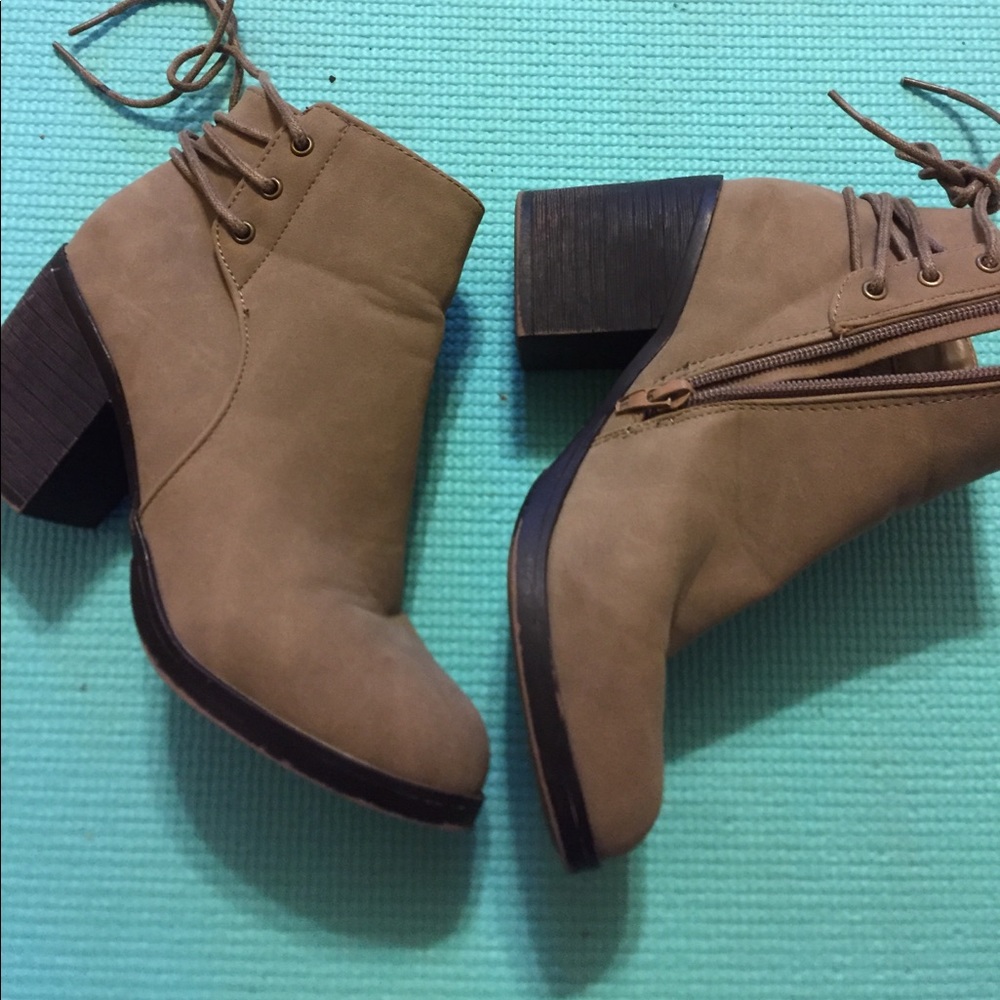 Tan booties